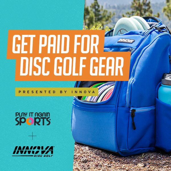 Get paid disc golf blue bag